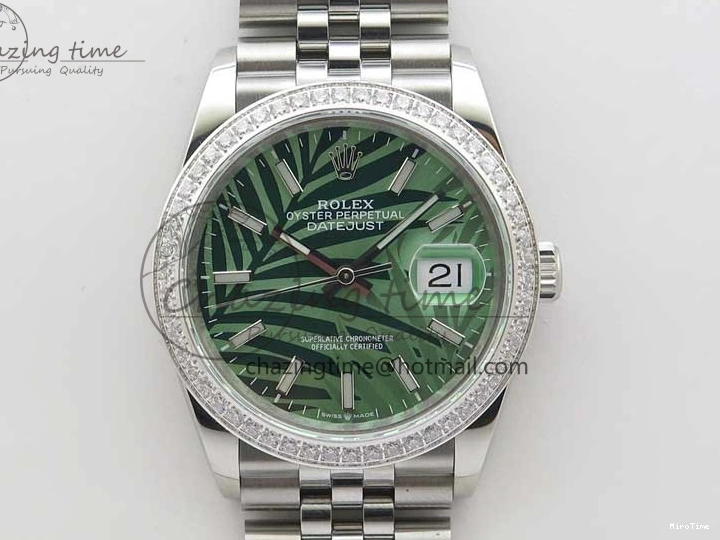 MiroTime 0501 DateJust 36 SS 126284 BP Maker 1:1 Best Edition New Green Dial on Jubilee Bracelet Sleek 2522
